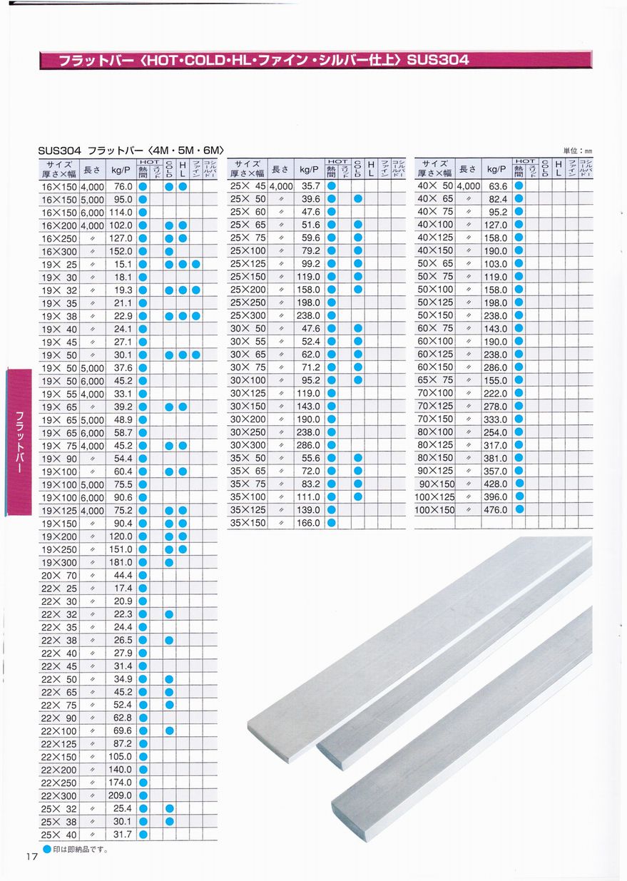 ステンレス 304 (C) 平角棒 厚さ 9mm × 巾 150mm 500 mm - 材料、部品